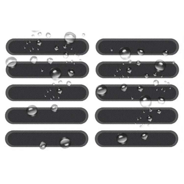 10 Piezas de Altavoces Cortos Mesh Adhesivo Dusproped Con Paquete de Alcohol Tweeze Para Huawei Xiaomi Samsung Iphone y Otros Teléfonos - Negro