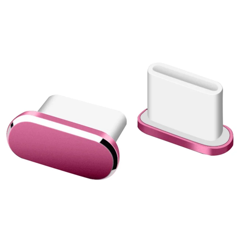 Mobile Phone Anti-dust Plug for Type-C Port Cell Phone Dirt Prevention Dust Cover Cap - Pink