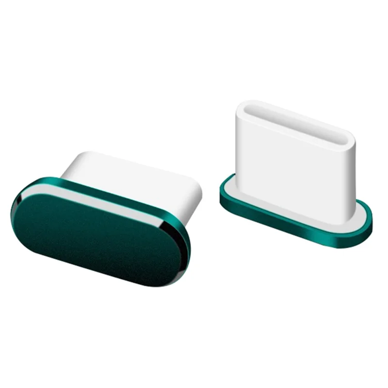 Mobile Phone Anti-dust Plug for Type-C Port Cell Phone Dirt Prevention Dust Cover Cap - Green