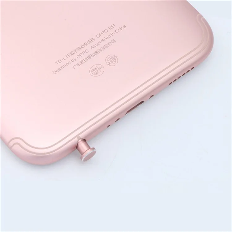 Alloy Dust-proof 3.5mm Earphone Jack Plug Stopper Phone SIM Card Eject Pin - Silver