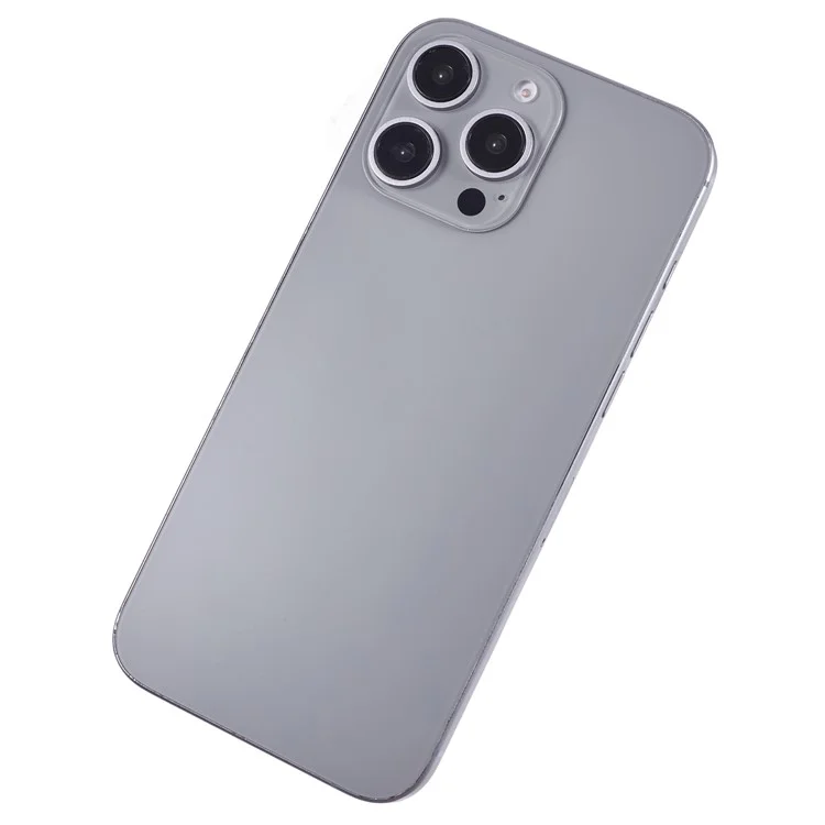For iPhone 16 Pro Max Fake Phone Model Black Screen Not Real Smartphone Display (without Logo) - Grey