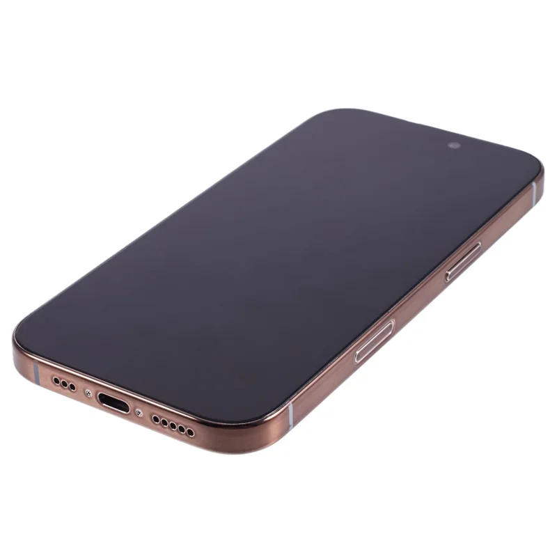 For iPhone 16 Pro Fake Phone Model Black Screen Not Real Smartphone Display (without Logo) - Gold