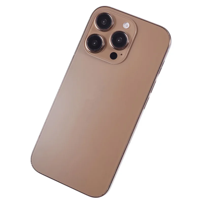 For iPhone 16 Pro Fake Phone Model Black Screen Not Real Smartphone Display (without Logo) - Gold