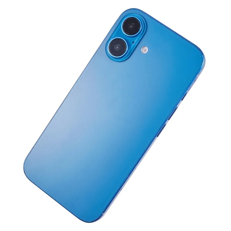 Pour iPhone 16 Faux Modèle de Téléphone Écran Noir Non Véritable Affichage Smartphone (sans Logo) - Bleu