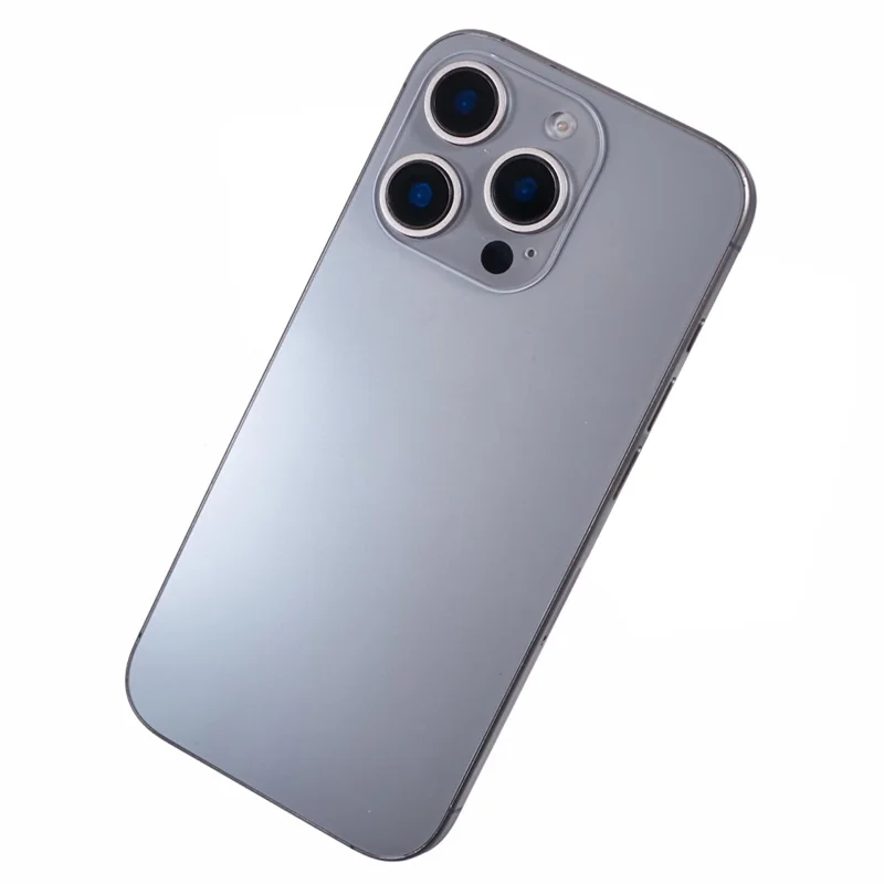 For iPhone 16 Pro Max Color Screen Dummy Phone Shooting Counter Display Toys (Without Logo) - Titanium Grey