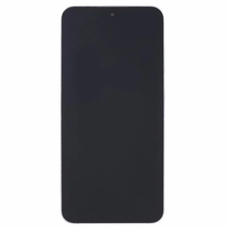 For Samsung Galaxy S24 FE Black Screen Fake Phone Model Not Real Smartphone Display (Without Logo) - White