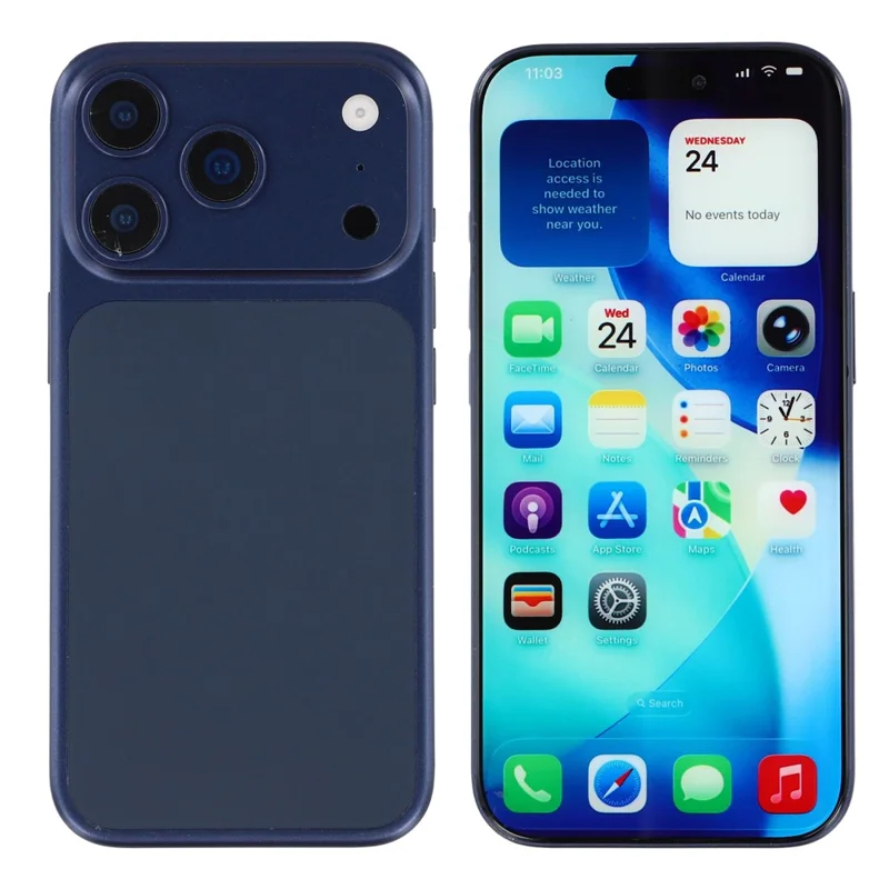 For iPhone 17 Pro Color Screen Dummy Phone Shooting Counter Display Toys (Without Logo) - Blue