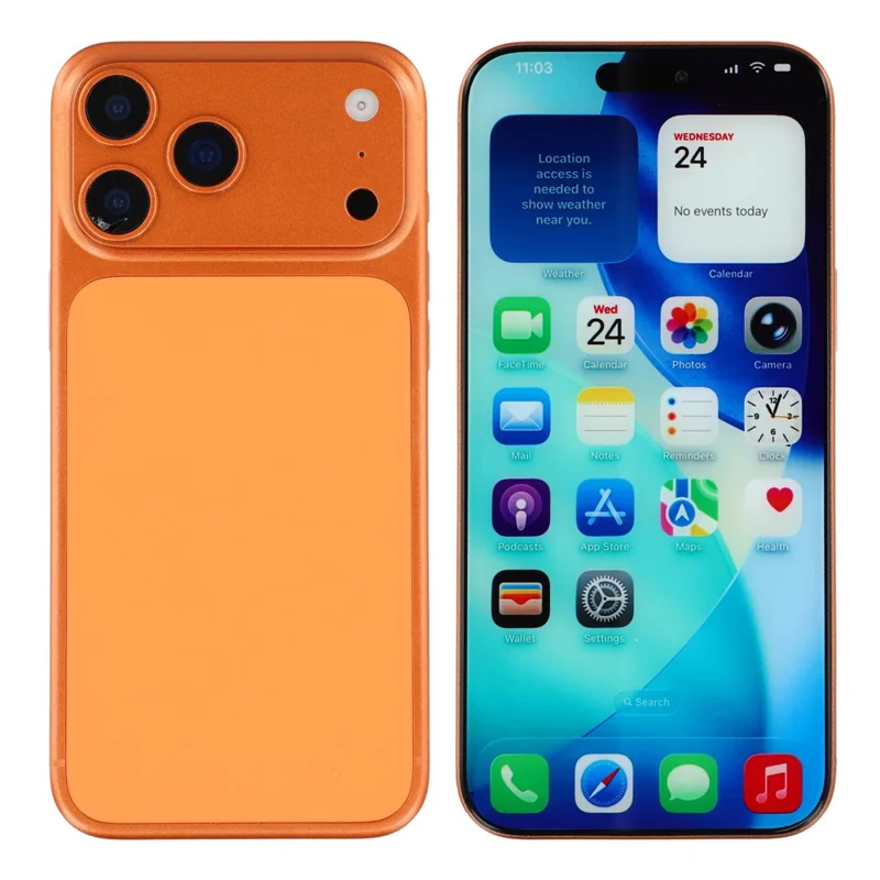 For iPhone 17 Pro Max Color Screen Dummy Phone Shooting Counter Display Toys (Without Logo) - Orange