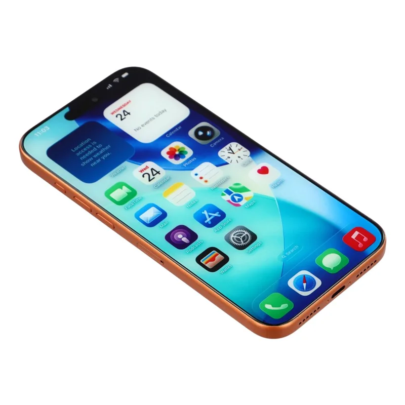 For iPhone 17 Pro Max Color Screen Dummy Phone Shooting Counter Display Toys (Without Logo) - Orange