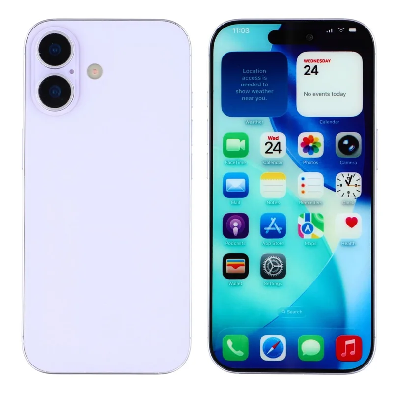 For iPhone 17 Color Screen Dummy Phone Shooting Counter Display Toys (Without Logo) - Purple