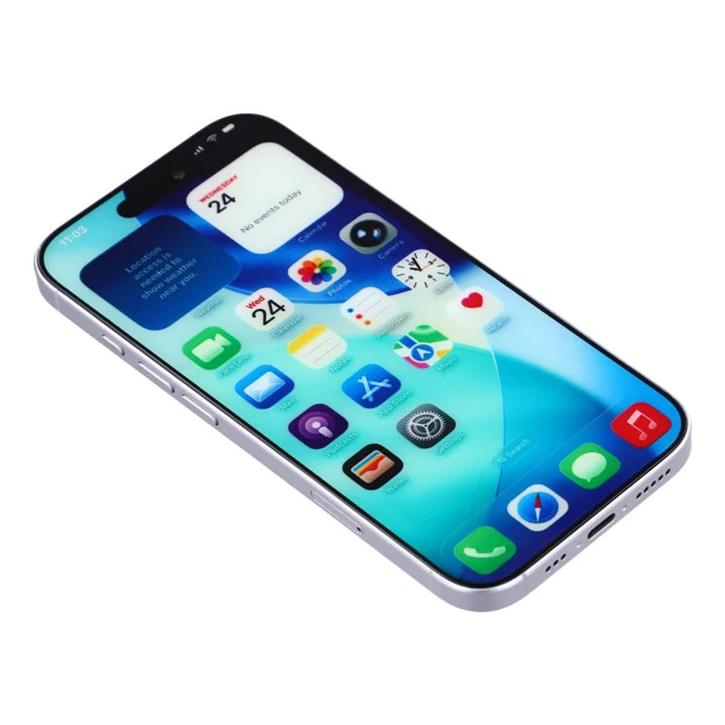 For iPhone 17 Color Screen Dummy Phone Shooting Counter Display Toys (Without Logo) - Purple