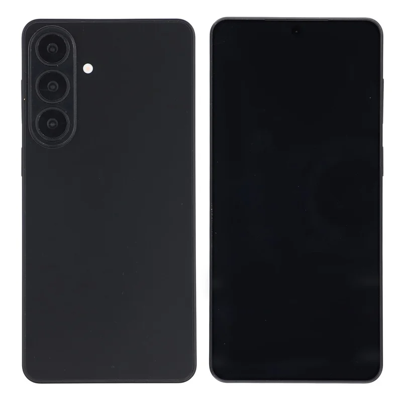 Modello di telefono finto per Samsung Galaxy S26+ con schermo nero, non uno smartphone reale, da esporre (senza logo) - Nero