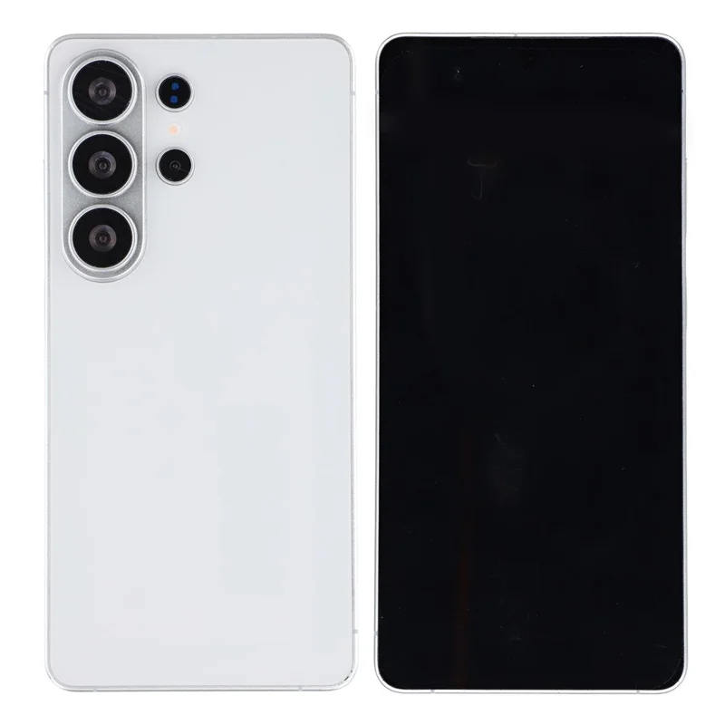 Modello di telefono finto per Samsung Galaxy S26 Ultra schermo nero, non uno smartphone reale, da esporre (senza logo) - Bianco