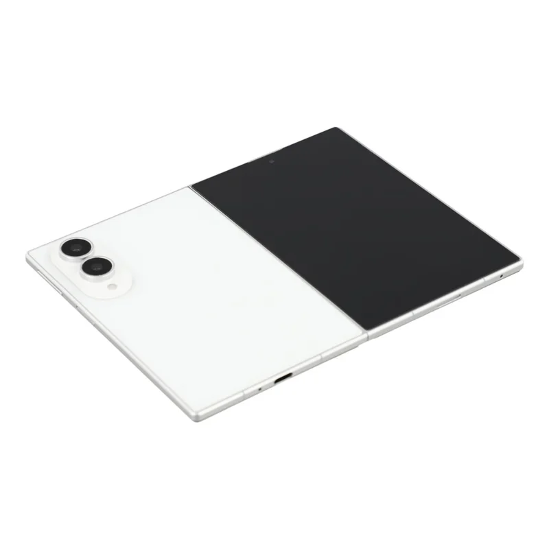For Samsung Galaxy Z Fold8 Black Screen Fake Phone Model Not Real Smartphone Display (Without Logo) - White