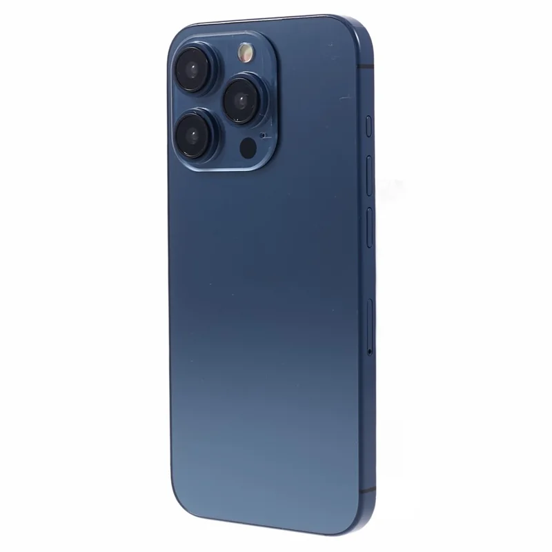 For iPhone 15 Pro Max Dummy Fake Phone Display Model Non-Working Phone Model Toy (Without Logo) - Blue Titanium