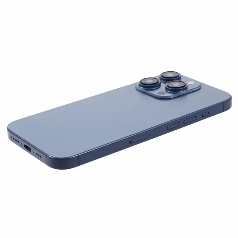 For iPhone 15 Pro Max Dummy Fake Phone Display Model Non-Working Phone Model Toy (Without Logo) - Blue Titanium