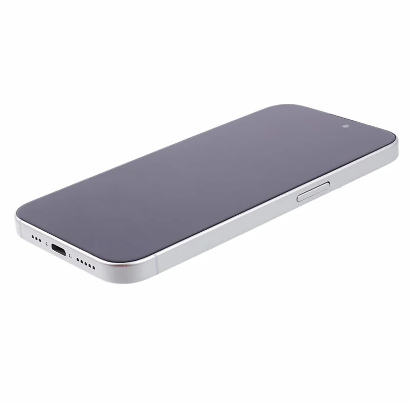 For iPhone 15 Pro Max Dummy Fake Phone Display Model Non-Working Phone Model Toy (Without Logo) - White Titanium