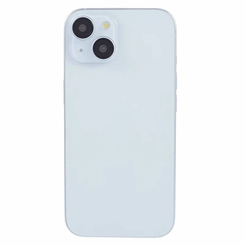 Attrappe eines iPhones 15, nicht funktionsfähiges Display-Modell, farbiger Bildschirm, Maßstab 1:1 (ohne Logo) – Blau