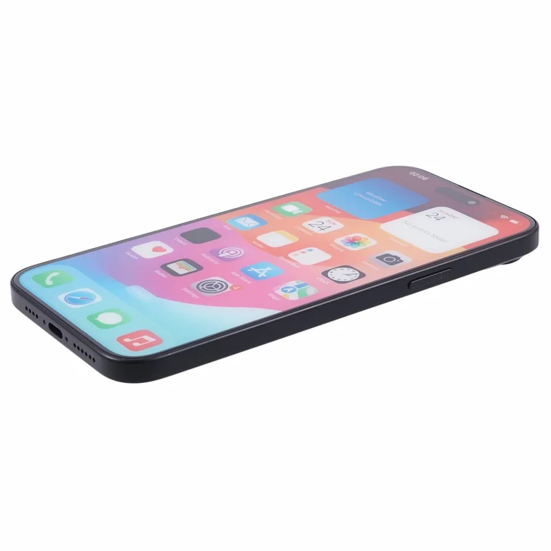 For iPhone 15 Plus Color Screen Dummy Fake Phone Model Non-Working Replica 1:1 Phone (Without Logo) - Black