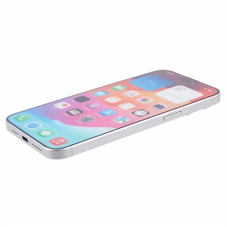 Per iPhone 15 Pro Max Replica Dummy Phone Display Fake 1:1 Scale Non-Working Model Toy (Senza Logo) - Titanio Bianco