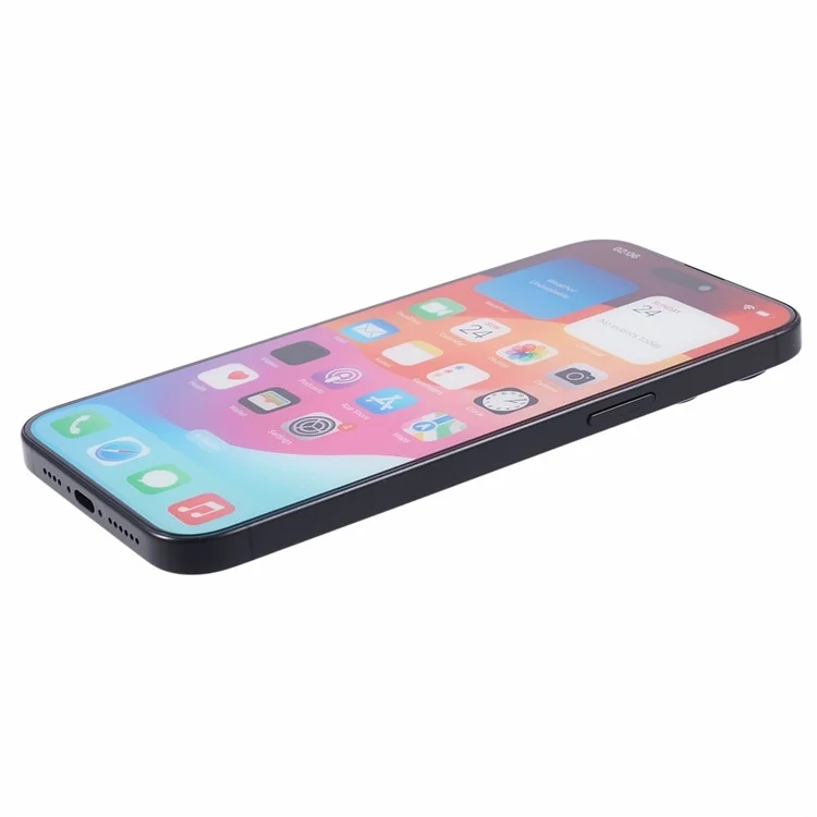 For iPhone 15 Pro Max Color Screen Replica Dummy Phone Display Fake 1:1 Scale Non-Working Model Toy (Without Logo) - Black Titanium