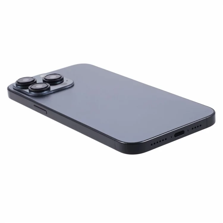For iPhone 15 Pro Max Color Screen Replica Dummy Phone Display Fake 1:1 Scale Non-Working Model Toy (Without Logo) - Black Titanium
