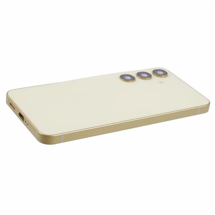 For Samsung Galaxy S24 Dummy Phone Model Non-Working Fake Phone Display Model Toy (Without Logo) - Amber Yellow