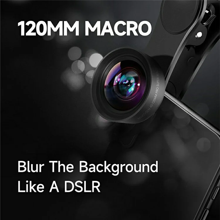 Lente macro MARTVSEN M1 para smartphone universal sem distorção com ampliação de 10X para close-up