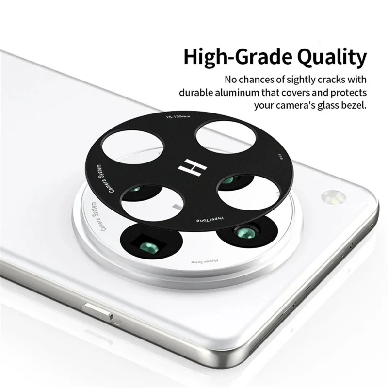 WANLONFENG Série LHJ Pour Oppo Find X8 Pro 5G Protecteur de lentille de caméra en métal ajouré avec chiffon de nettoyage de lentille