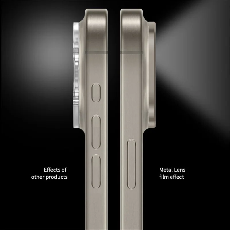 WANLONFENG LHJ Series For iPhone 16 Pro Max / 16 Pro Metal Camera Lens Protector Integrated Lens Film - Black