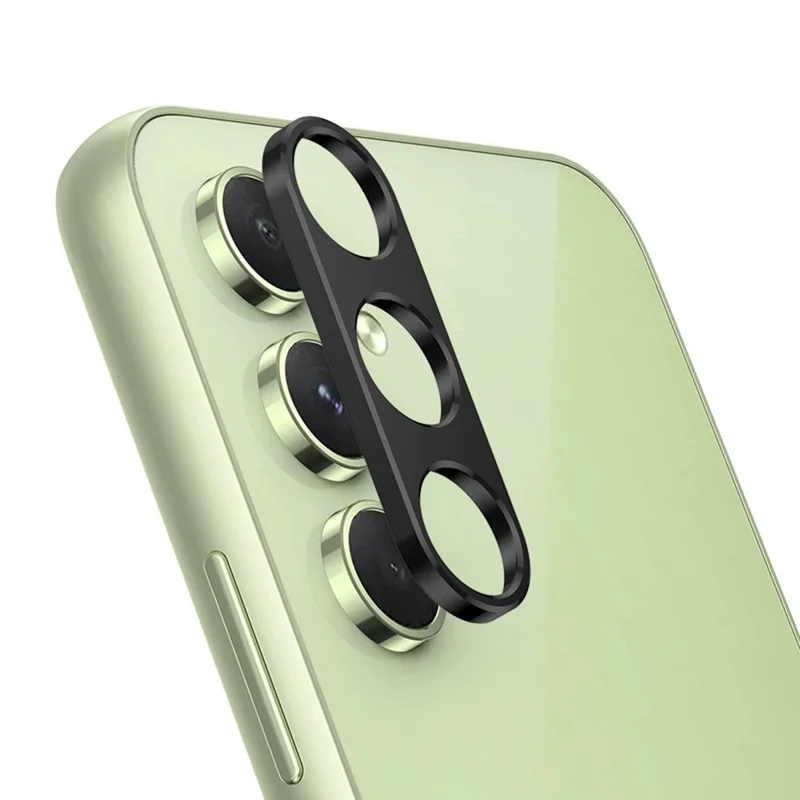 WANLONFENG Série LHJ Pour Samsung Galaxy A54 5G Protecteur de lentille de caméra en métal perforé avec chiffon de nettoyage de lentille
