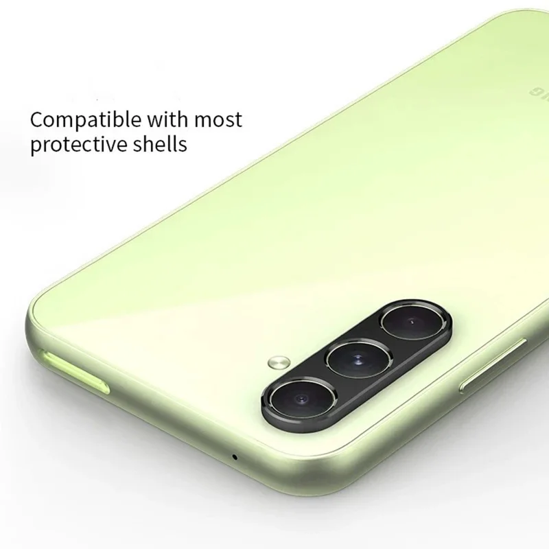 WANLONFENG Série LHJ Pour Samsung Galaxy A54 5G Protecteur de lentille de caméra en métal perforé avec chiffon de nettoyage de lentille