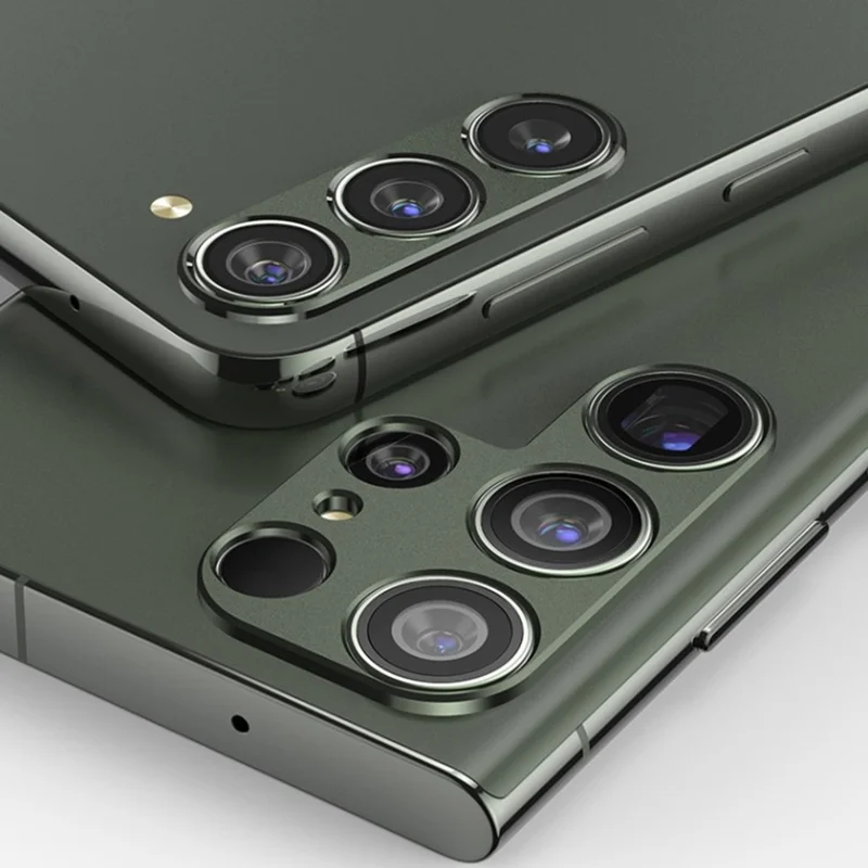 WANLONFENG LHJ Series For Samsung Galaxy S23 Ultra Metal Camera Lens Protector Integrated Lens Film - Black