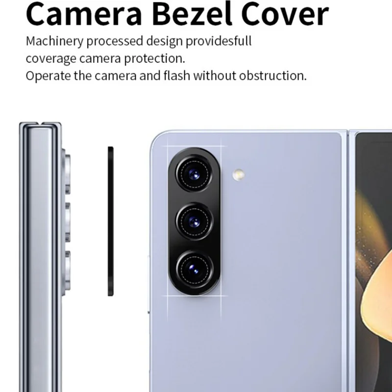 WANLONFENG LHJ Series For Samsung Galaxy Z Fold5 5G Metal Camera Lens Protector Integrated Lens Film