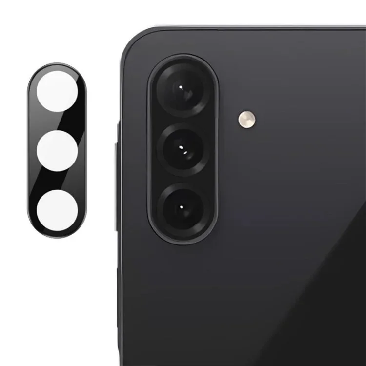 WANLONFENG Para Samsung Galaxy A26 5G Protetor de Lente da Câmera HD Filme de Lente Impresso em Seda Preta Completa