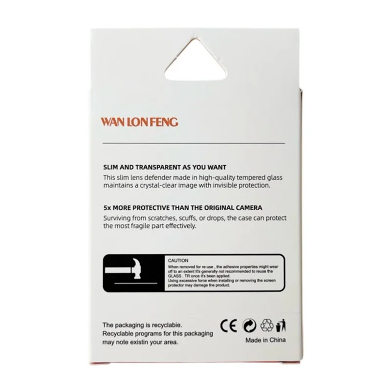 WANLONFENG For iPhone 14 Pro Max  /  14 Pro Camera Lens Protector Tempered Glass Lens Film with Metal Frame Rhinestone Decor - Black