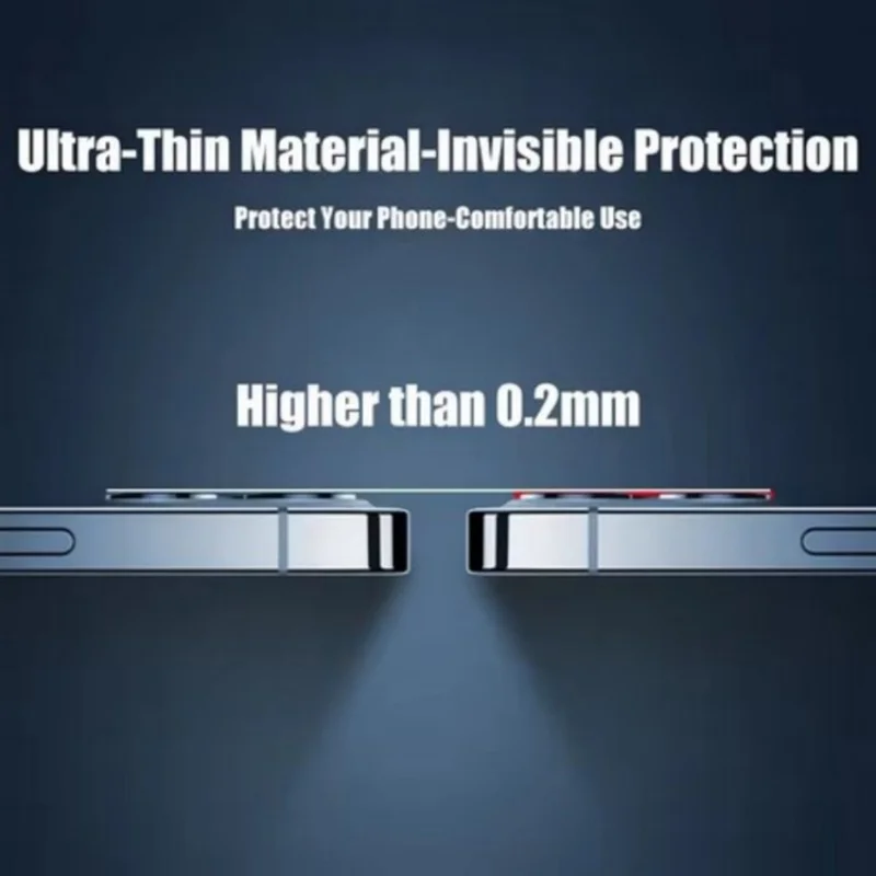 WANLONFENG For iPhone 16 Pro Max  /  16 Pro Camera Lens Protector Full Coverage HD Clear Glitter Lens Film with Cleaning Cloth - Black