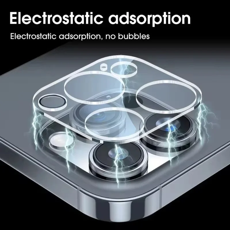 WANLONFENG For iPhone 16 Pro Max  /  16 Pro Camera Lens Protector Full Coverage HD Clear Lens Film with Cleaning Cloth