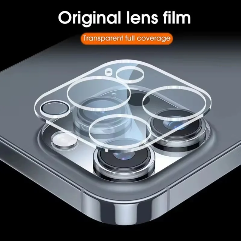 WANLONFENG For iPhone 16 Pro Max  /  16 Pro Camera Lens Protector Full Coverage HD Clear Lens Film with Cleaning Cloth