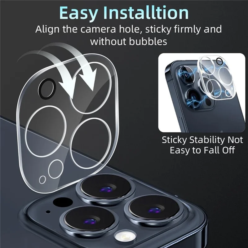 KALEBOL KLB-LPC001 For iPhone 13 Pro Max / 13 Pro One-Piece Phone Lens Film Clear Tempered Glass Lens Protector