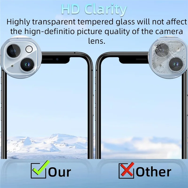 KALEBOL KLB-LPC001 Para iPhone 13 / 13 mini Protector de lente de cristal templado de una sola pieza