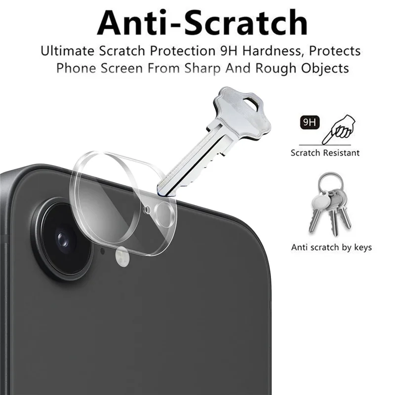 KALEBOL KLB-LPC001 For iPhone 17e / 16e One-Piece Phone Lens Film Clear Tempered Glass Lens Protector