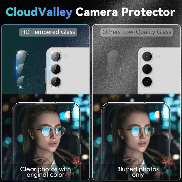KALEBOL KLB-LPC001 Para Samsung Galaxy S23 Protector de Lente de una Pieza Película de Vidrio Templado Transparente