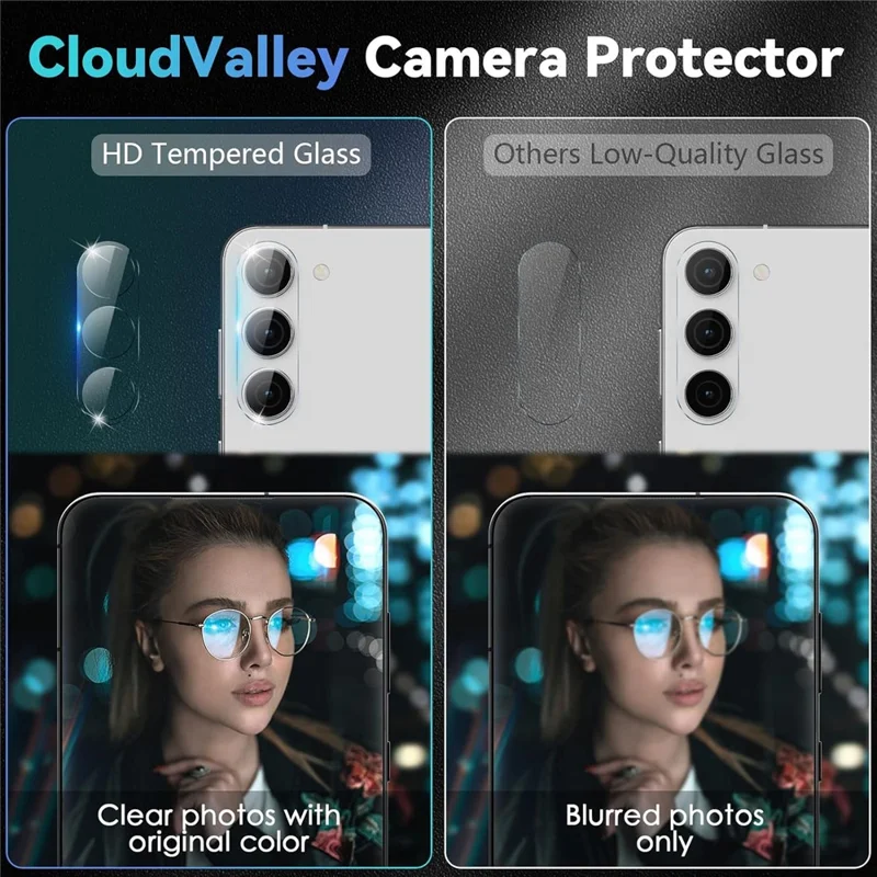 KALEBOL KLB-LPC001 Para Samsung Galaxy S23+ Protector de Lente de Una Pieza Película de Vidrio Templado Transparente