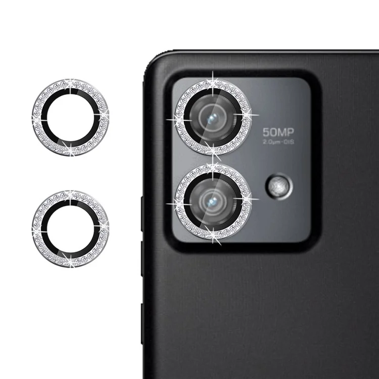 KALEBOL KLB-LPC003 Schutzring für Kamera-Objektiv aus gehärtetem Glas für Motorola Edge 40 Neo 5G - Silber