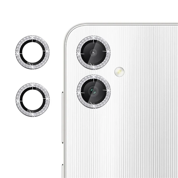 KALEBOL KLB-LPC003 Protector de Lente de Cámara de Diamante para Samsung Galaxy A05 4G Cristal Templado - Plata