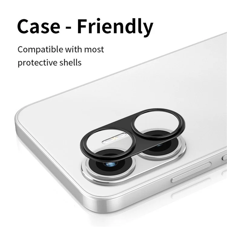 KALEBOL KLB-LPC005 For Xiaomi Redmi Turbo 4 Pro 5G Hollow Lens Protector Aluminum Alloy Phone Camera Bezel Cover