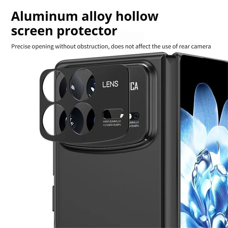 KALEBOL KLB-LPC005 For Xiaomi Mix Fold 4 5G Hollow Lens Protector Aluminum Alloy Phone Camera Bezel Cover