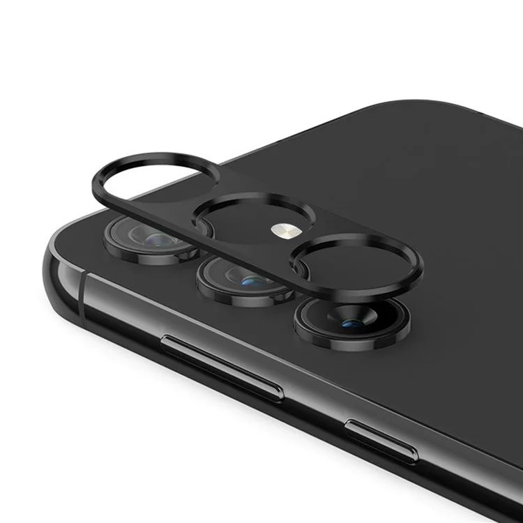 KALEBOL KLB-LPC005 For Samsung Galaxy S24+ Hollow Lens Protector Aluminum Alloy Phone Camera Bezel Cover - Black