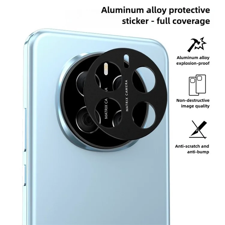 KALEBOL KLB-LPC005 For Honor Magic7 5G Hollow Lens Protector Aluminum Alloy Phone Camera Bezel Cover